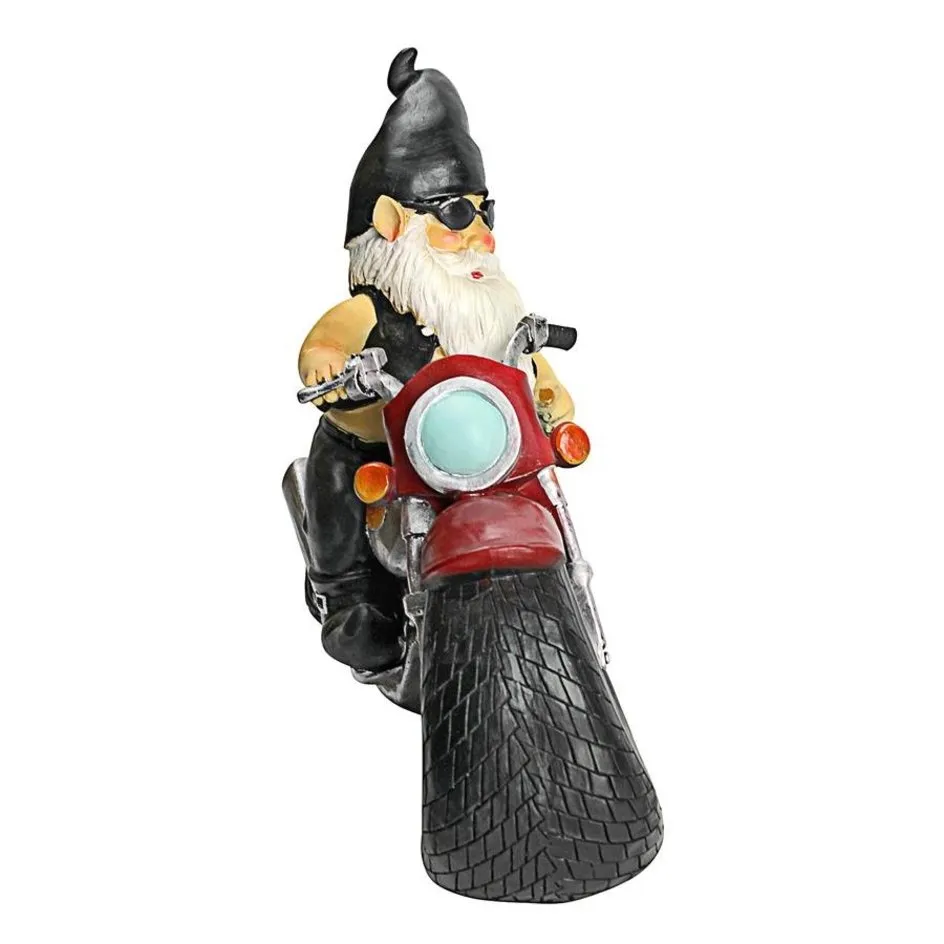 Gnome Biker Dude Cristmas Statue