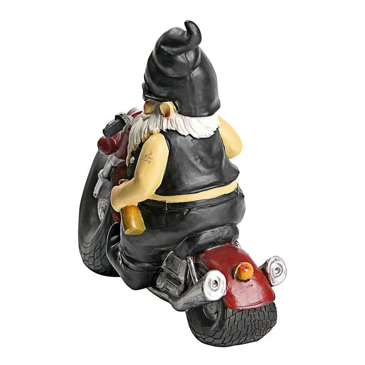 Gnome Biker Dude Cristmas Statue