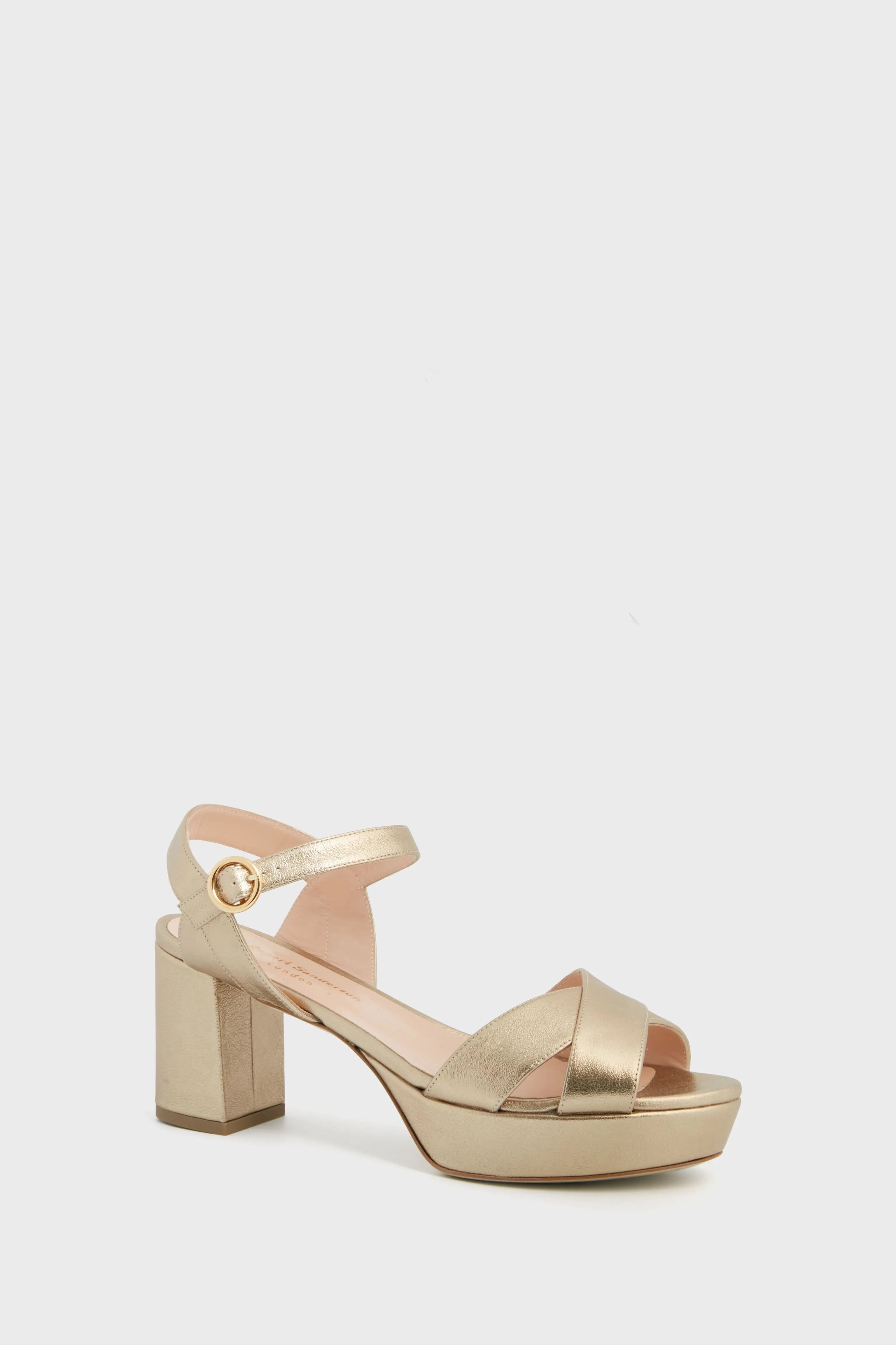 Gold Laminate Deidre Heels