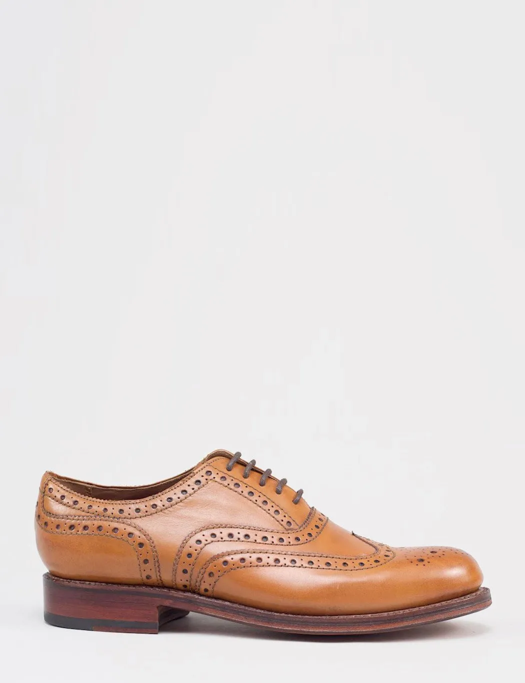 Grenson Stanley Calf Brogue Shoes - Tan