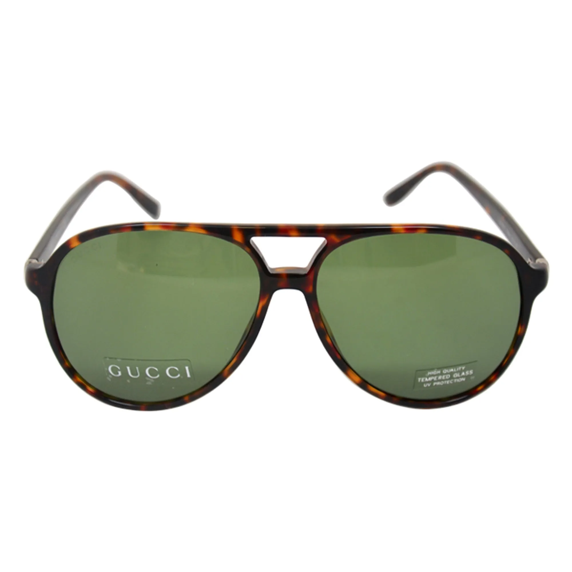 Gucci GG 1026/TVD-Dark Havana/Green by Gucci for Unisex - 59-14-140 mm Sunglasses