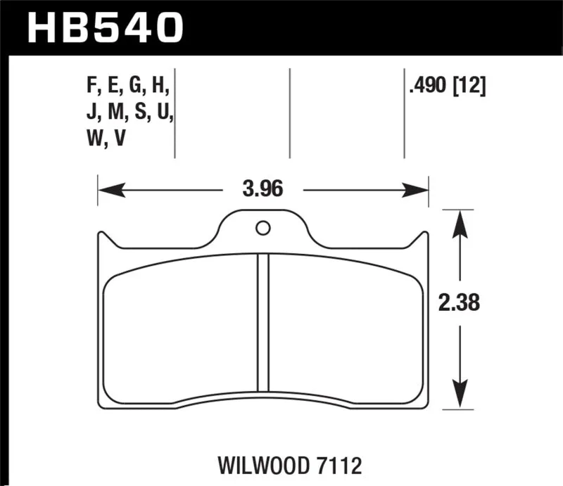 Hawk DTC-60 Race Brake Pads - Wilwood - HB540G.490