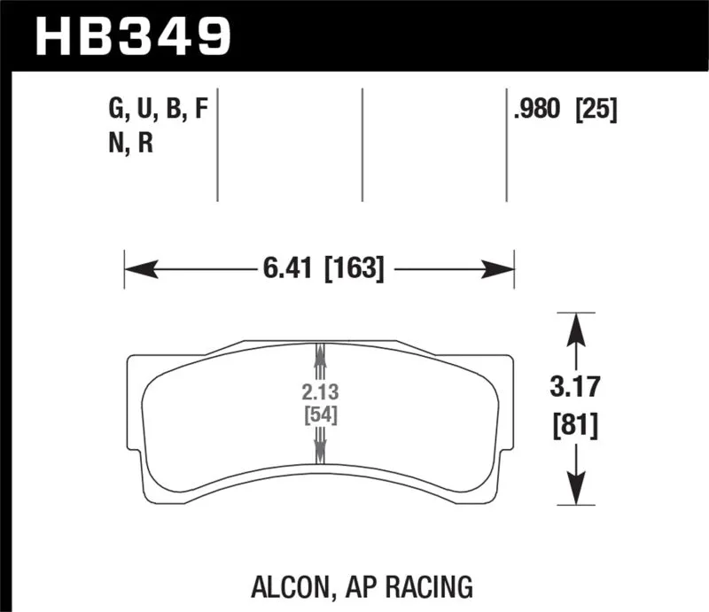 Hawk DTC-60 Race Front Brake Pads - 14-16 BMW M235i - HB349G.980