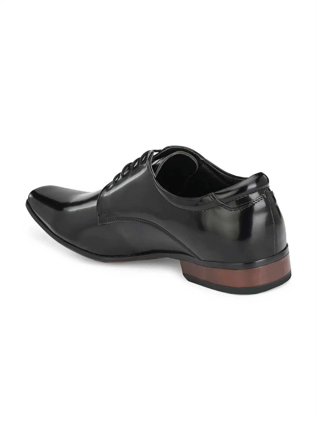 HITZMS_2904 Men's Black Synthetic Formal  Lace-Up Shoes