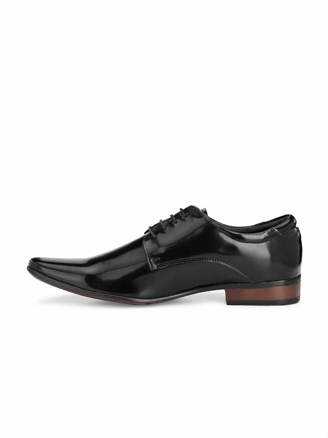 HITZMS_2904 Men's Black Synthetic Formal  Lace-Up Shoes