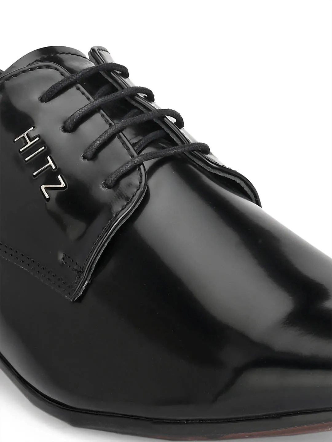 HITZMS_2904 Men's Black Synthetic Formal  Lace-Up Shoes