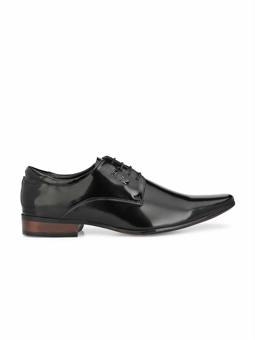 HITZMS_2904 Men's Black Synthetic Formal  Lace-Up Shoes