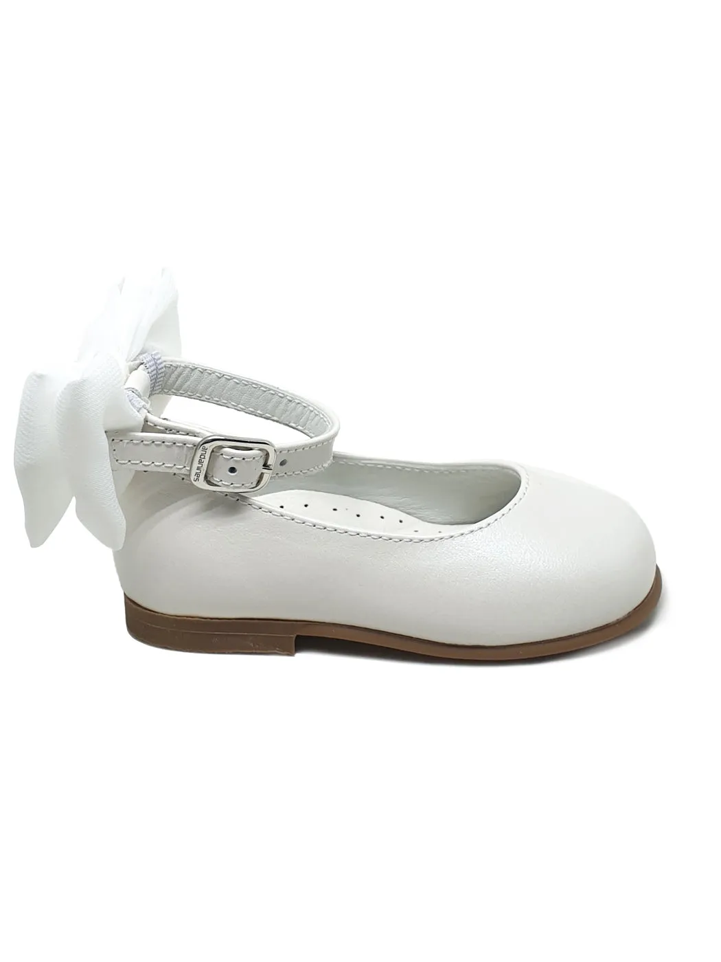 Kid's Ballerina Leather shoe with Bow-191075-15