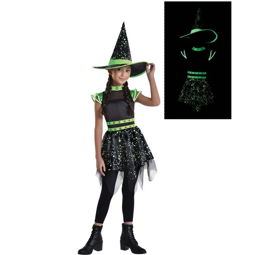 Kids' Midnight Witch Glow-in-the-Dark Costume | 1 ct