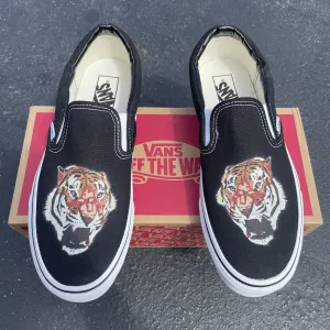 Kids Shoes - Tiger Head Custom Slip Ons