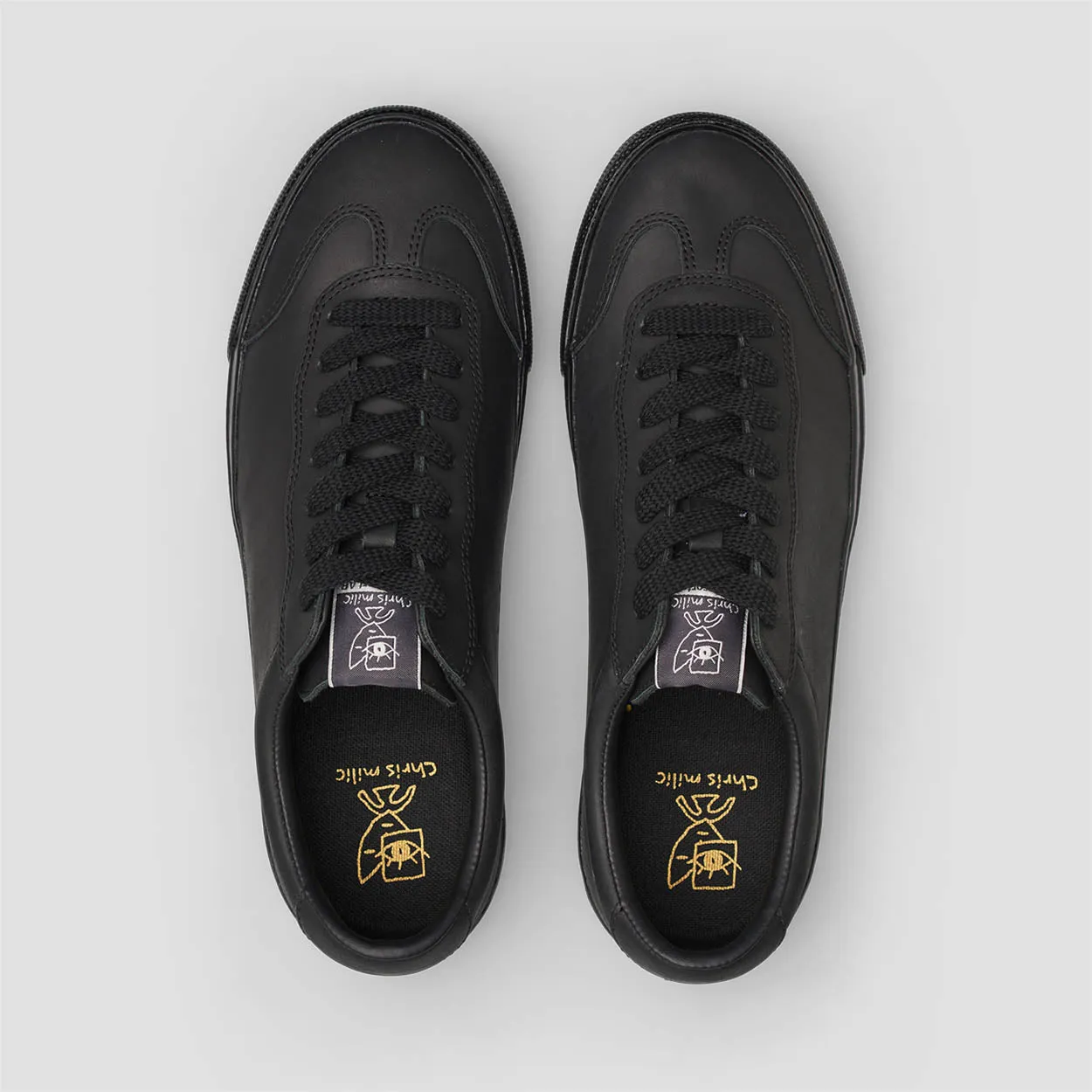 Last Resort AB VM004 Milic Leather Skate Shoes Worn Black / Black