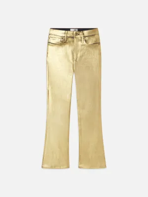 Le Crop Mini Boot -- Gold Chrome