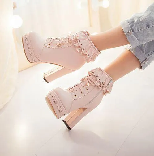 Lolita Lace High-Heeled Shoe