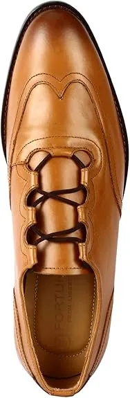 Love and Liberty Men's Tan Lace Up Dress Shoes Size 10.5 Pair Of Shoes