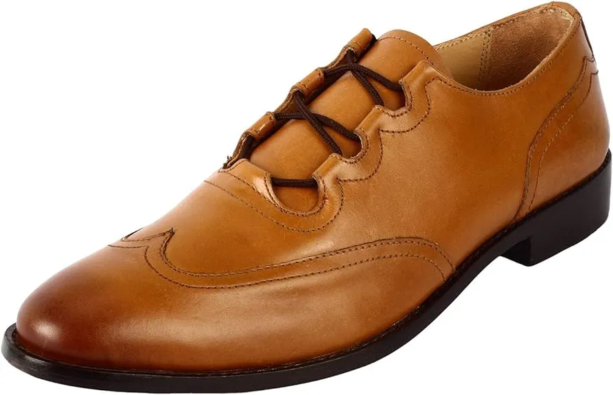 Love and Liberty Men's Tan Lace Up Dress Shoes Size 10.5 Pair Of Shoes