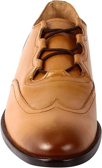 Love and Liberty Men's Tan Lace Up Dress Shoes Size 10.5 Pair Of Shoes