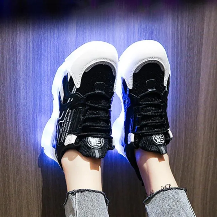 Luminous LED Sneakers for Couples - USB Rechargeable Hip-Hop Casual Shoes with 7 Colors and 16 Modes