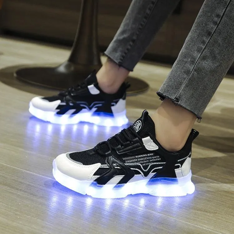 Luminous LED Sneakers for Couples - USB Rechargeable Hip-Hop Casual Shoes with 7 Colors and 16 Modes