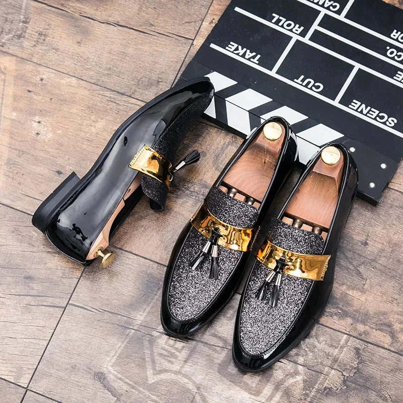 Luxury Patchwork Tassels PU Loafers