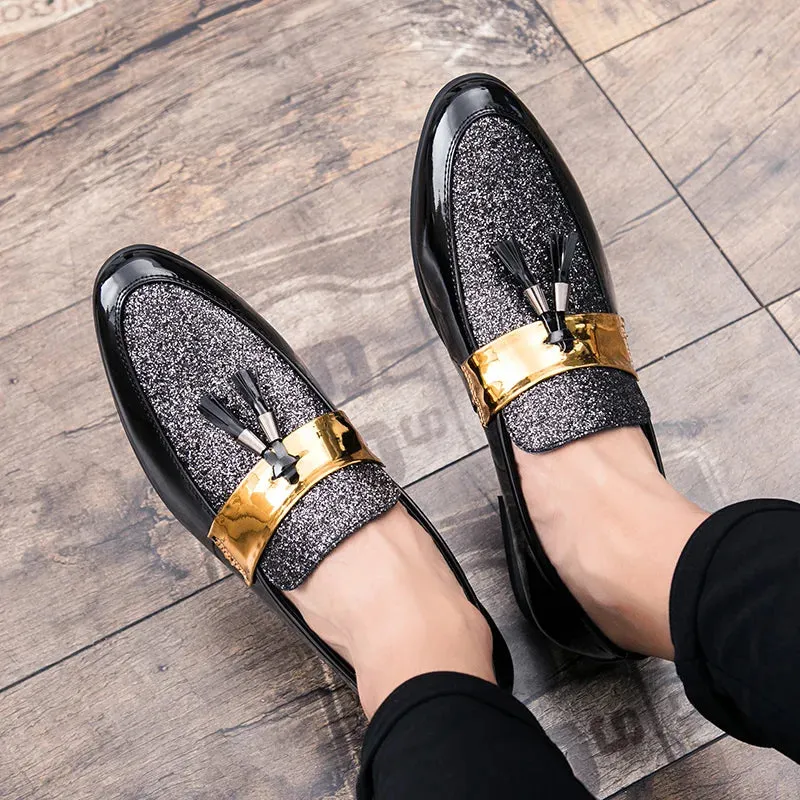 Luxury Patchwork Tassels PU Loafers