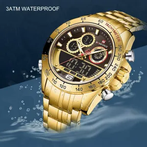 Mens Analog Digital Sport Watches Waterproof Multifunction Chronograph