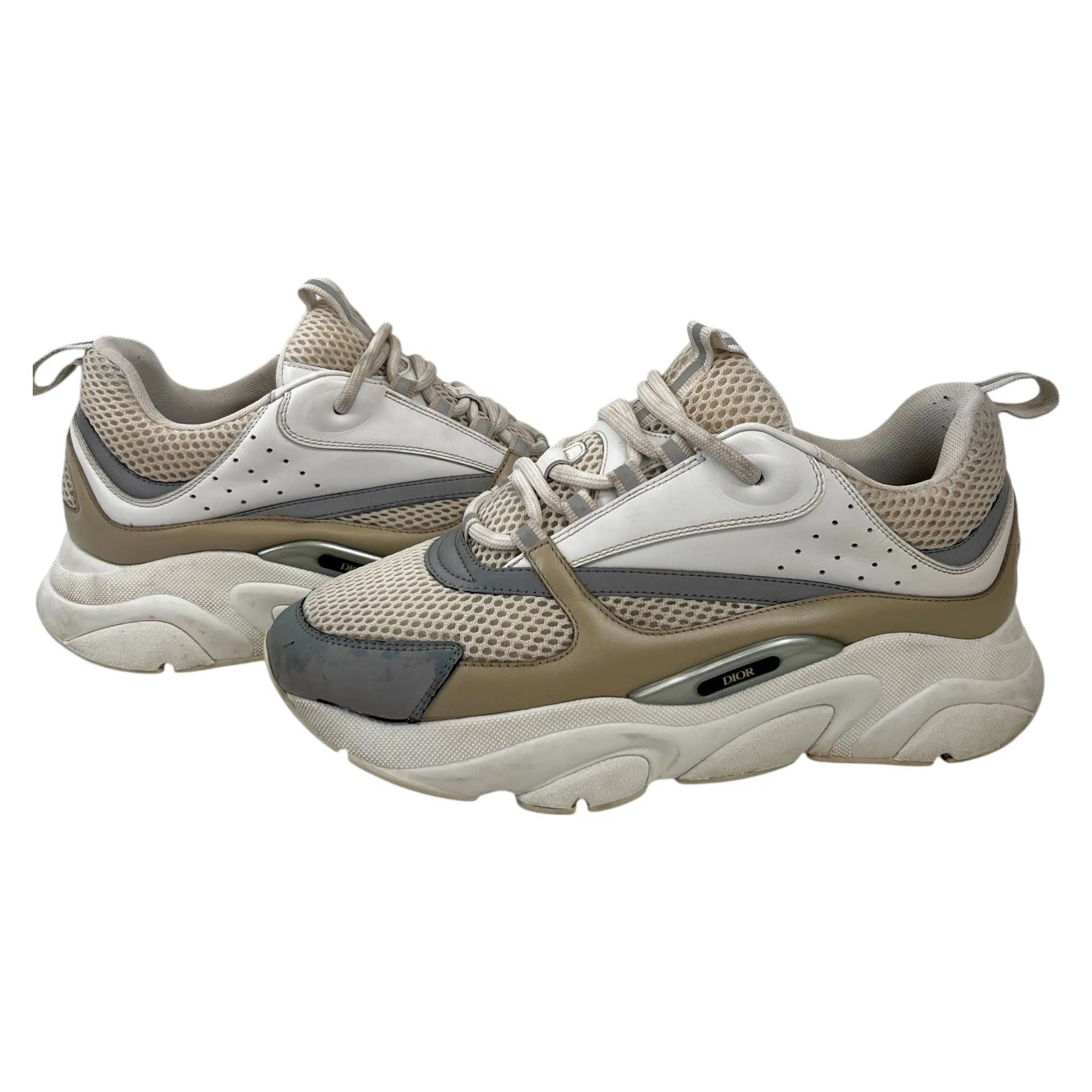 Men's B22 Technical Mesh Low Trainers Beige Size EU 42.5 / UK 8.5