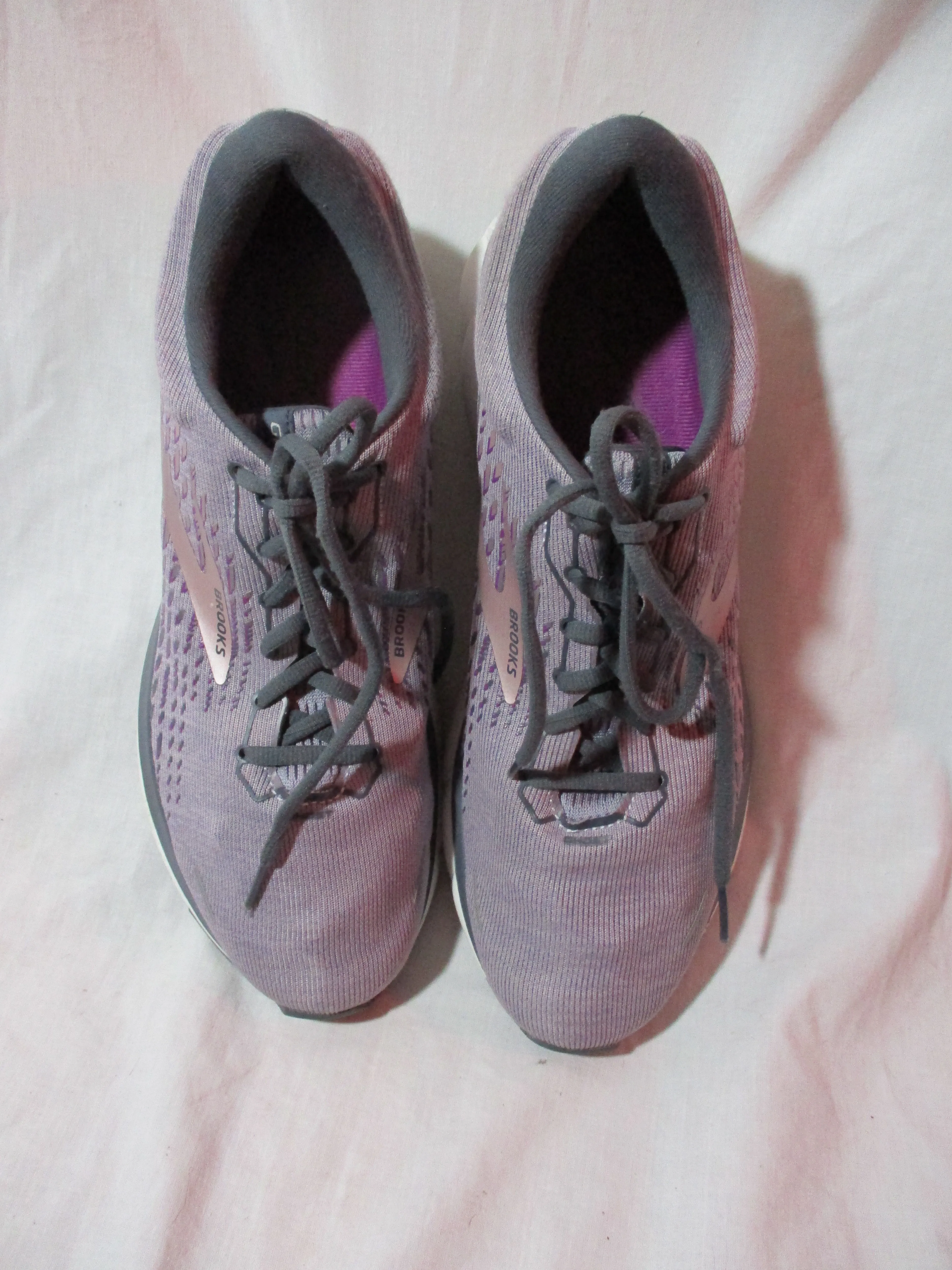 Mens BROOKS GHOST 13 Running Sneakers Athletic Shoes Trainers 12 Lavender Purple