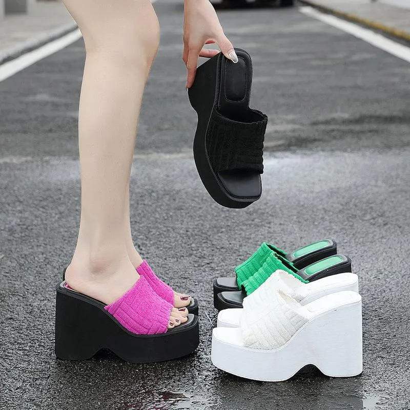 Minimalist Wedge Slide Sandals