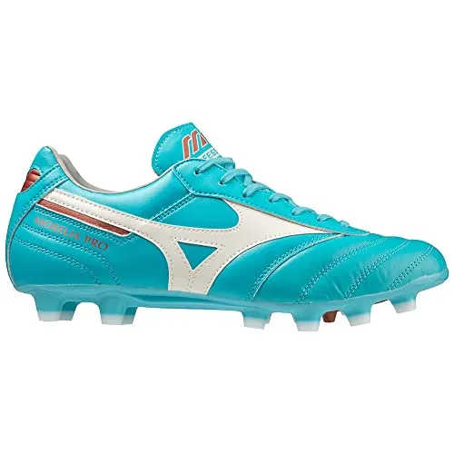 Mizuno Unisex Morelia II PRO Fußballschuh, Blue Curacao/Snow White/Red Brown Satin, 44.5 EU