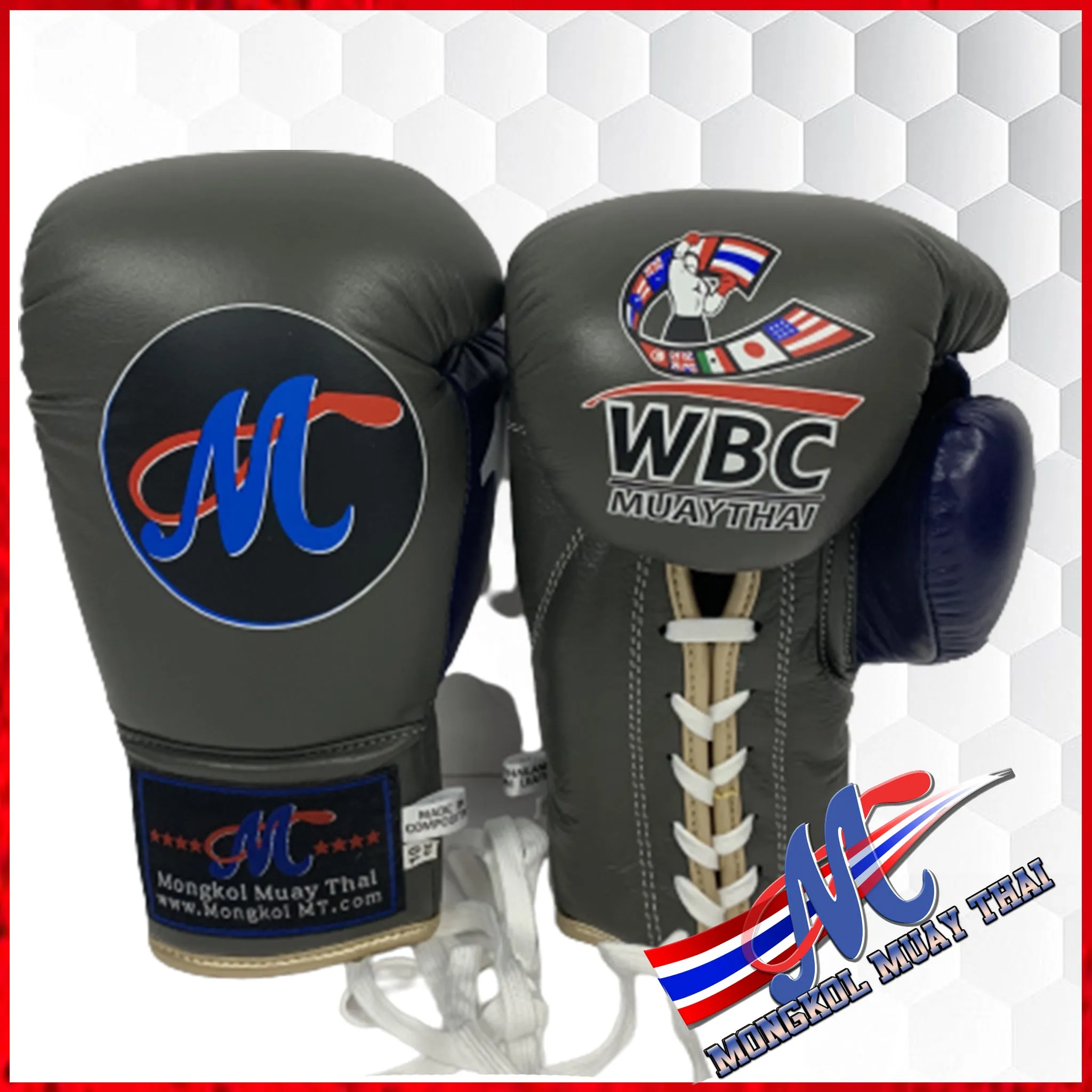 Mongkol Boxing Glove WBC Collection Last 2 pairs in Blue thumbs