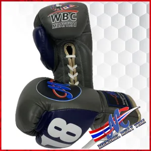 Mongkol Boxing Glove WBC Collection Last 2 pairs in Blue thumbs