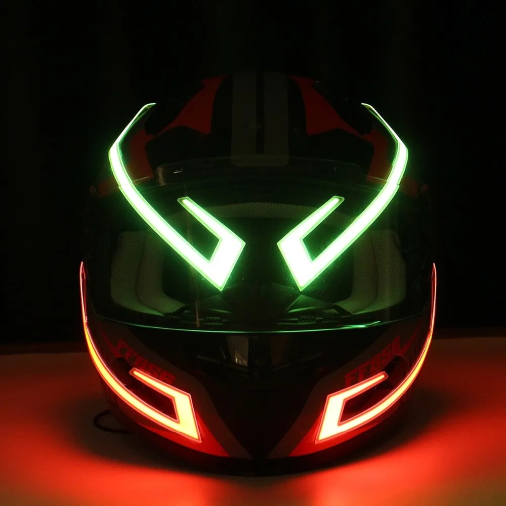 Motorcycle Helmet Light Strip Night Signal Luminous Modified Strip Helmet Sticker | Brodtica.com