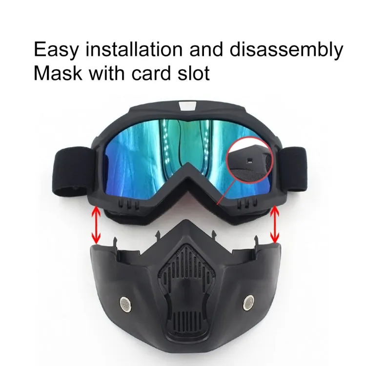 Motorcycle Off-road Helmet Mask Detachable Windproof Goggles Glasses(Colour)