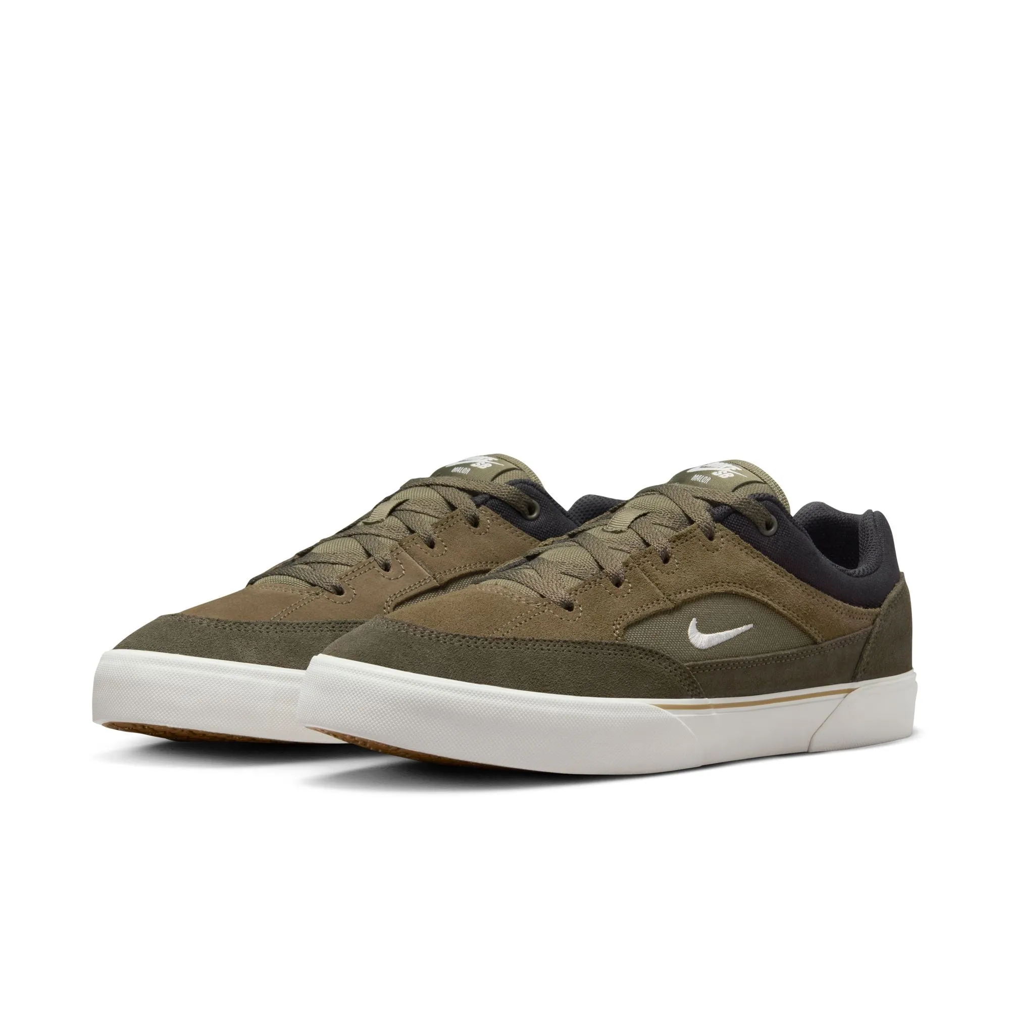 Nike SB Malor Skate Shoe- MEDIUM OLIVE/SAIL-CARGO KHAKI-BLACK