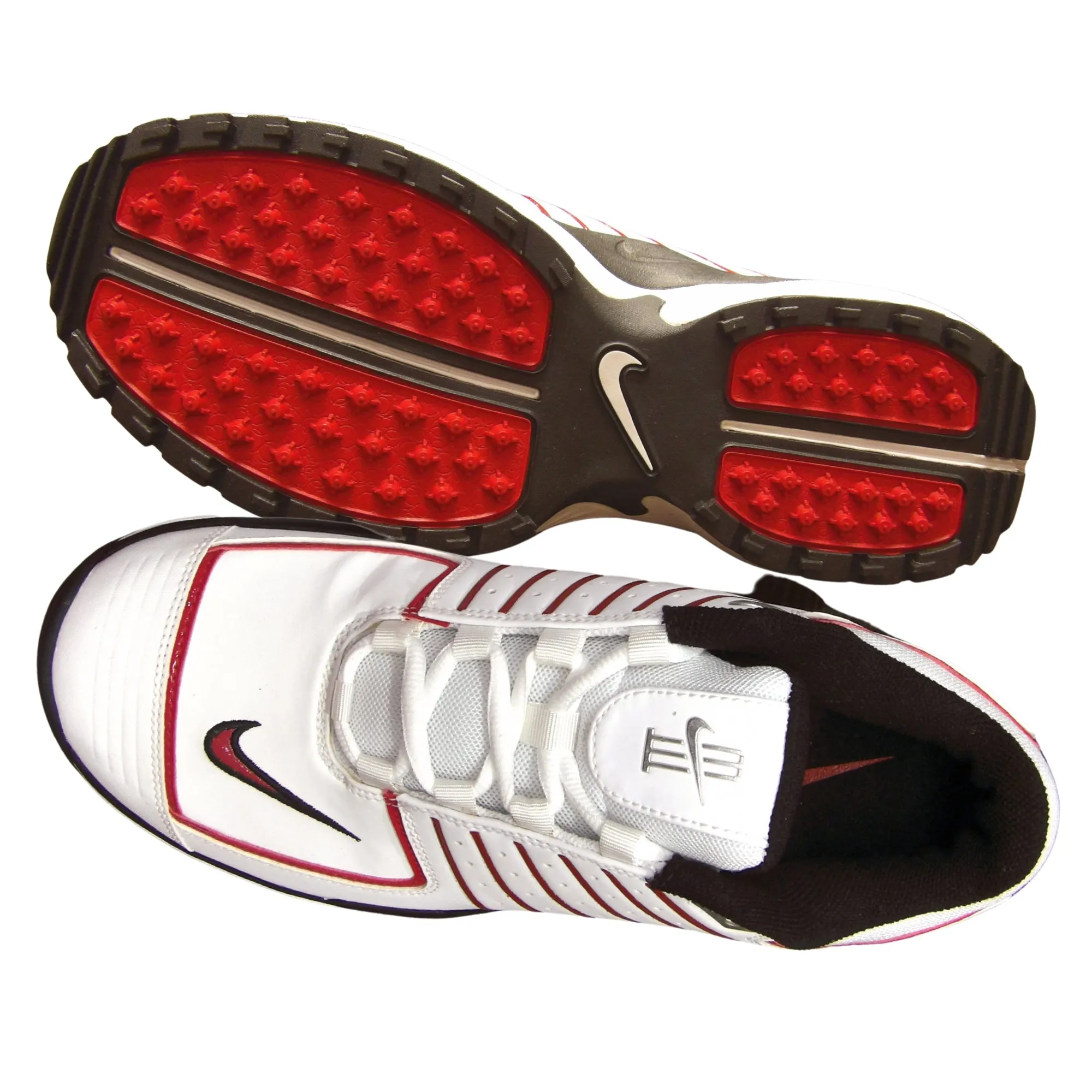 Nike Shoes Air-Max-Go Cricket Shoes - White/Red