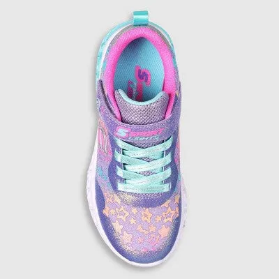 Open Box - S Sport By Skechers Girls' Kortney Star Print Sneakers - Lavender/Teal Green 5