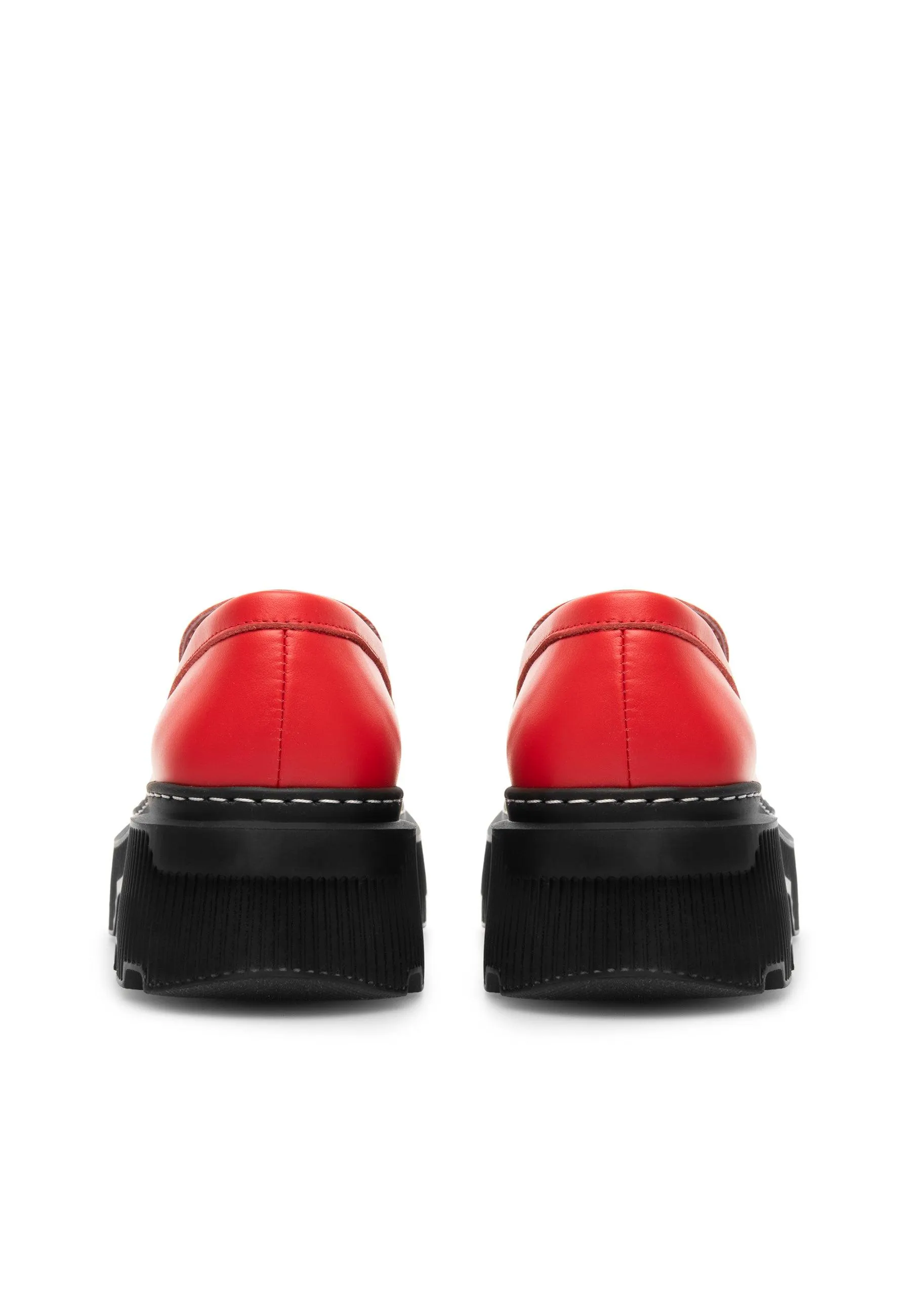 Penny Red Chunky Loafers