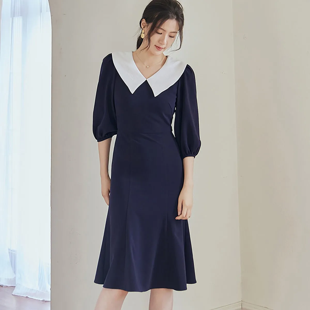 Perfect Night Out Navy Midi Dress