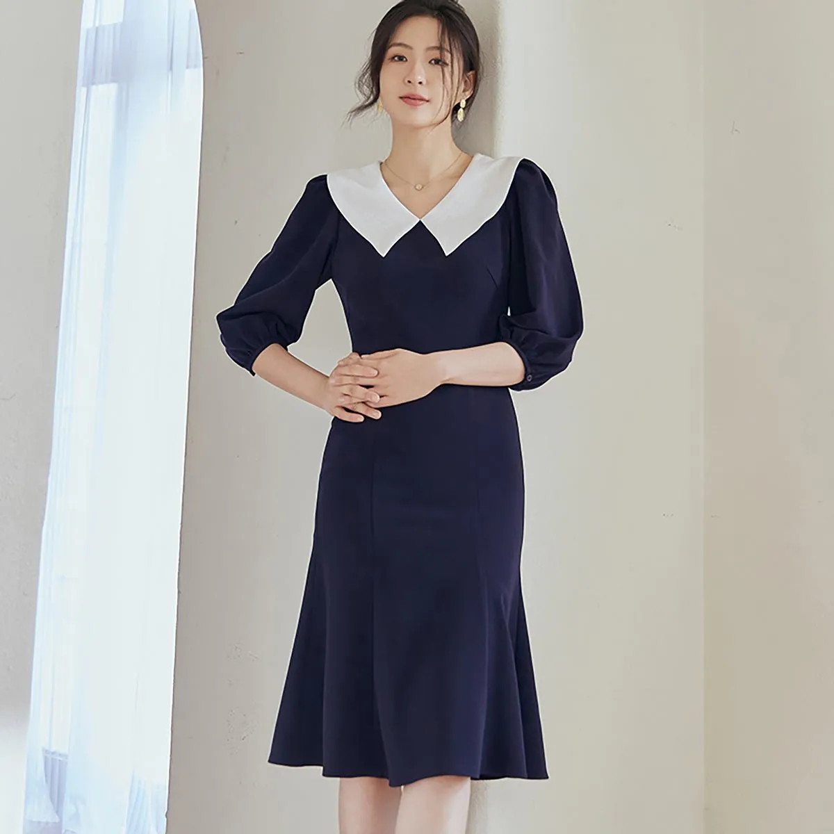 Perfect Night Out Navy Midi Dress