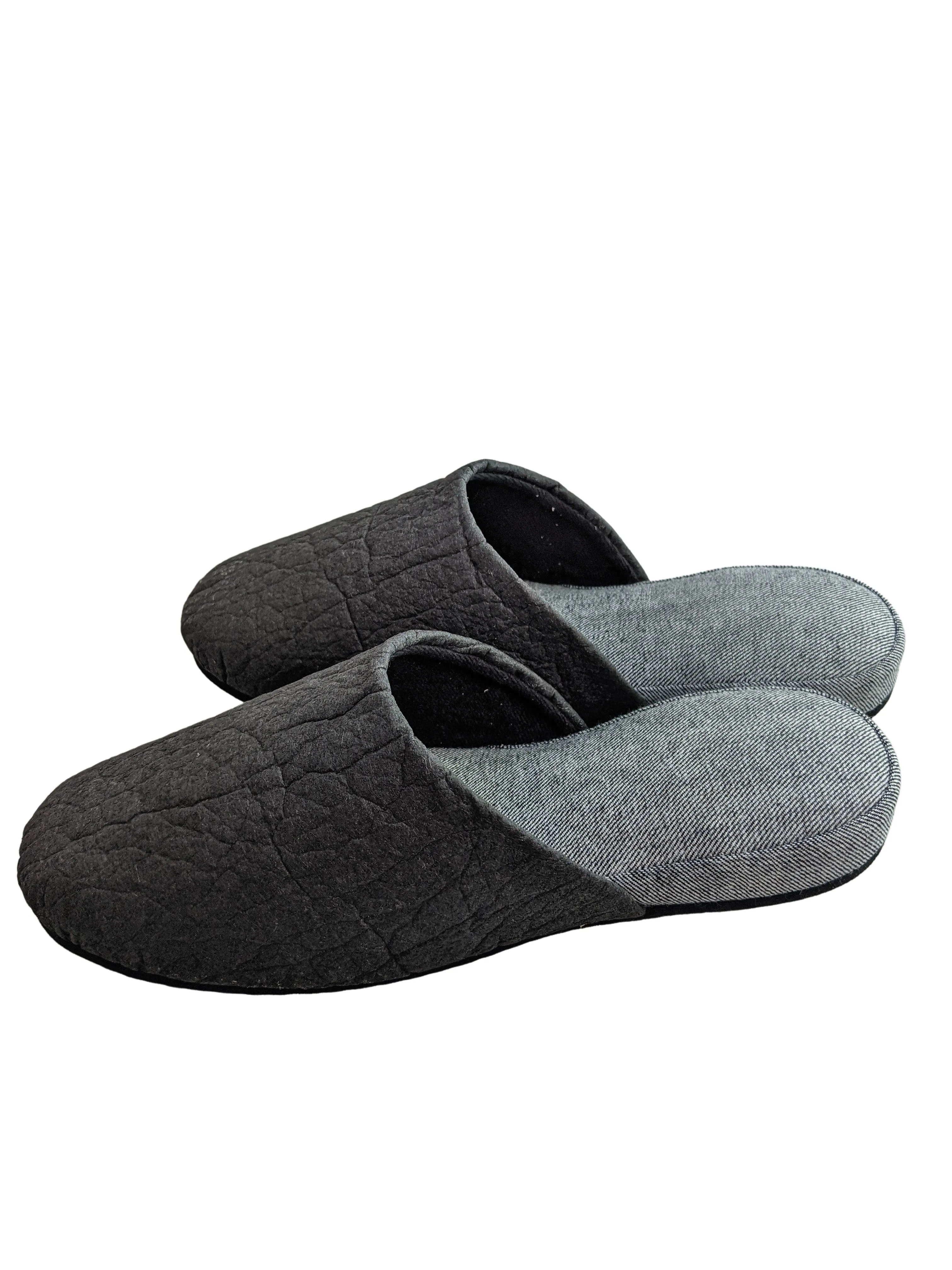 Piñatex®  Heiwa Slipper  Pineapple leaf fibres Denim Hiroshima Slippers Simple sizes [Medium / Large / XL] Charcoal