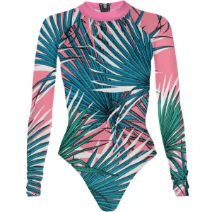 Pink Palm - Surf Swimsuit Classic Cut