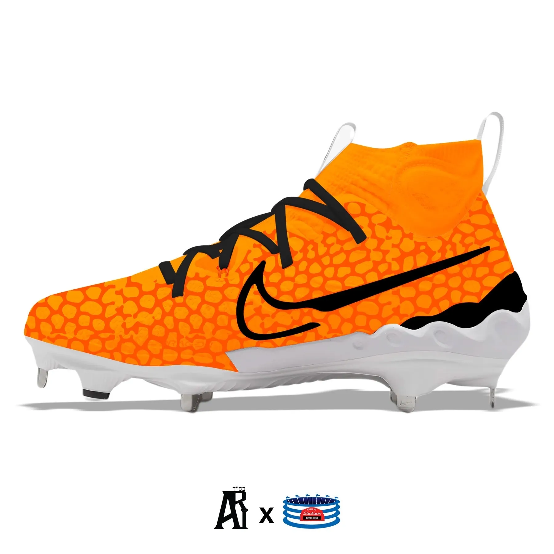 "Orange Grinch" Nike Alpha Huarache NXT Baseball Cleats