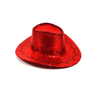 Red Sequin Cowboy/Cowgirl Hat