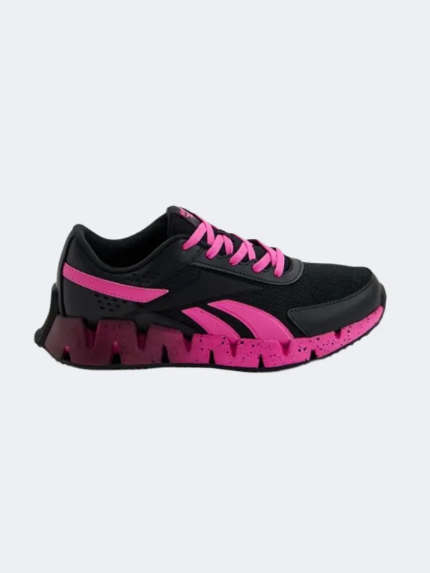 Reebok Zig Dynamica 2.0 Gs-Girls Running Shoes Black/Pink