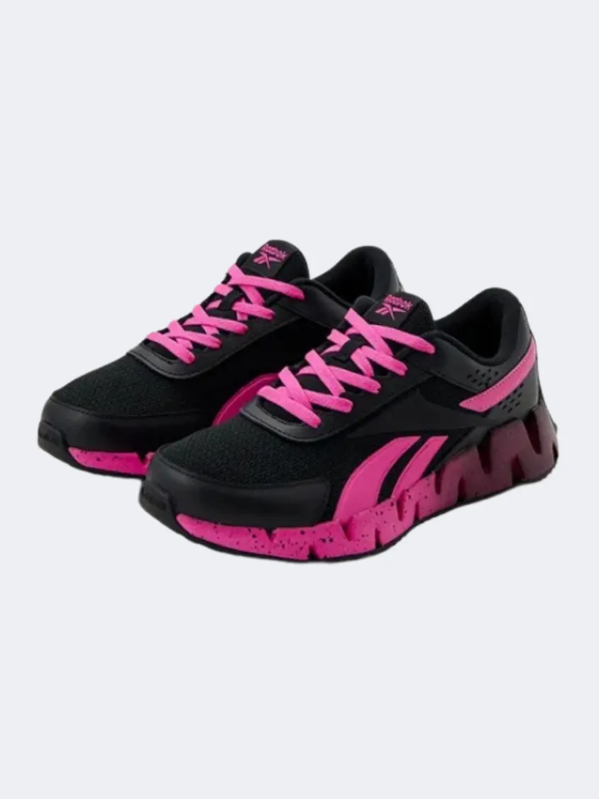 Reebok Zig Dynamica 2.0 Gs-Girls Running Shoes Black/Pink