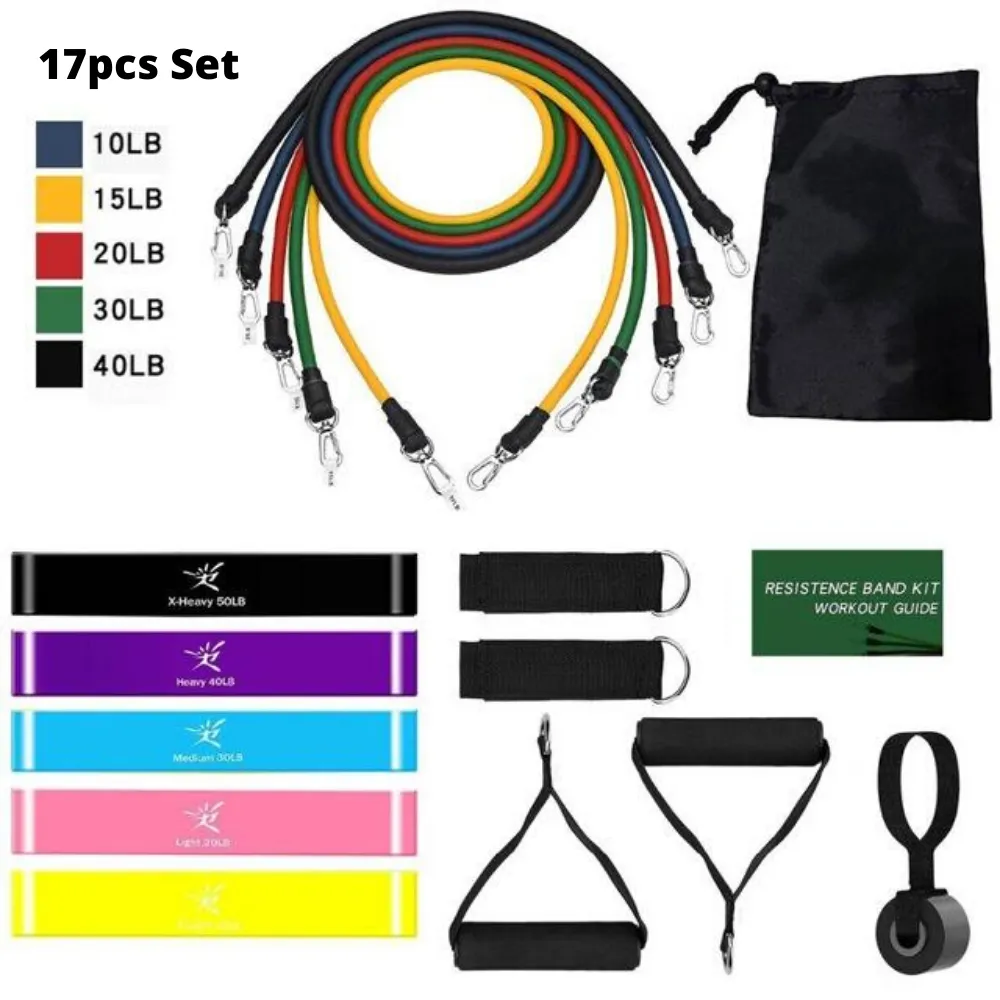 Resistance Exercise Workout Bands For Arms Stretch Set