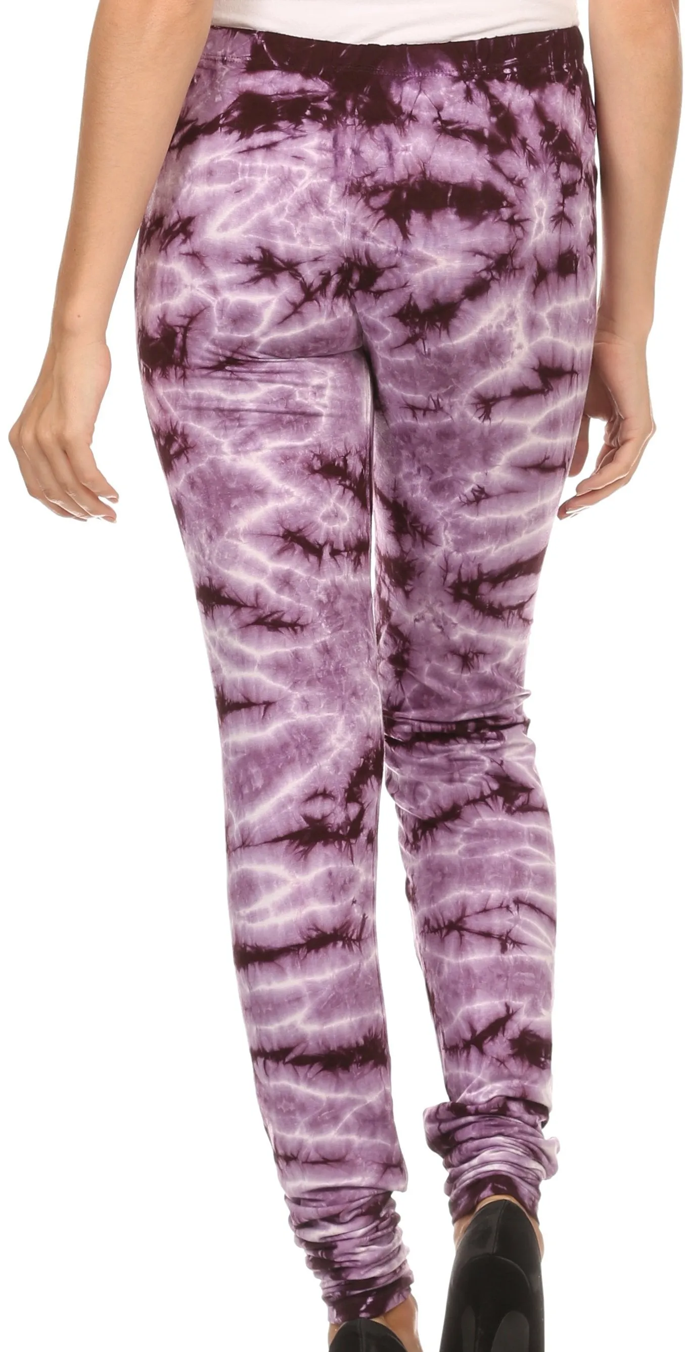 Sakkas Kuntah Long Elastic Waist Adjustable Tie Dye Washed Slim Skinny Pant