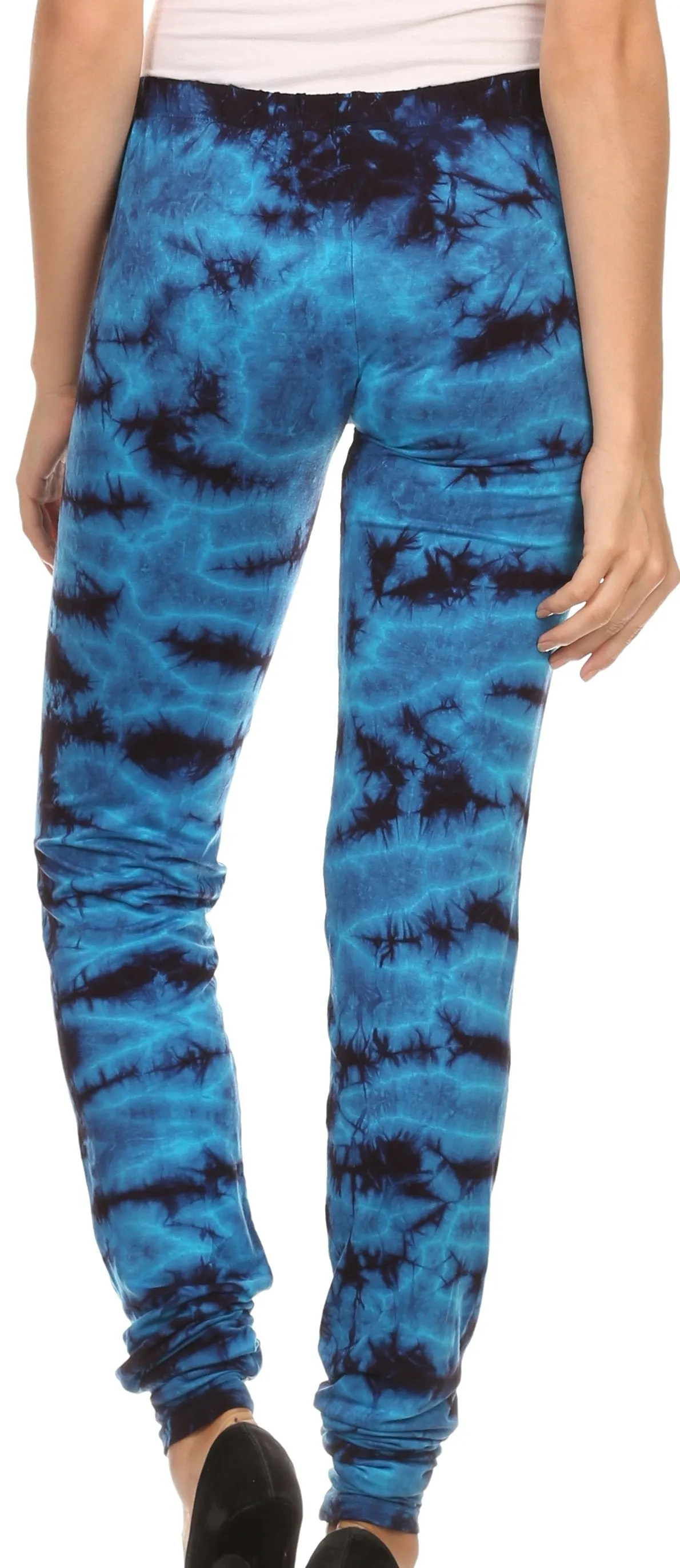 Sakkas Kuntah Long Elastic Waist Adjustable Tie Dye Washed Slim Skinny Pant