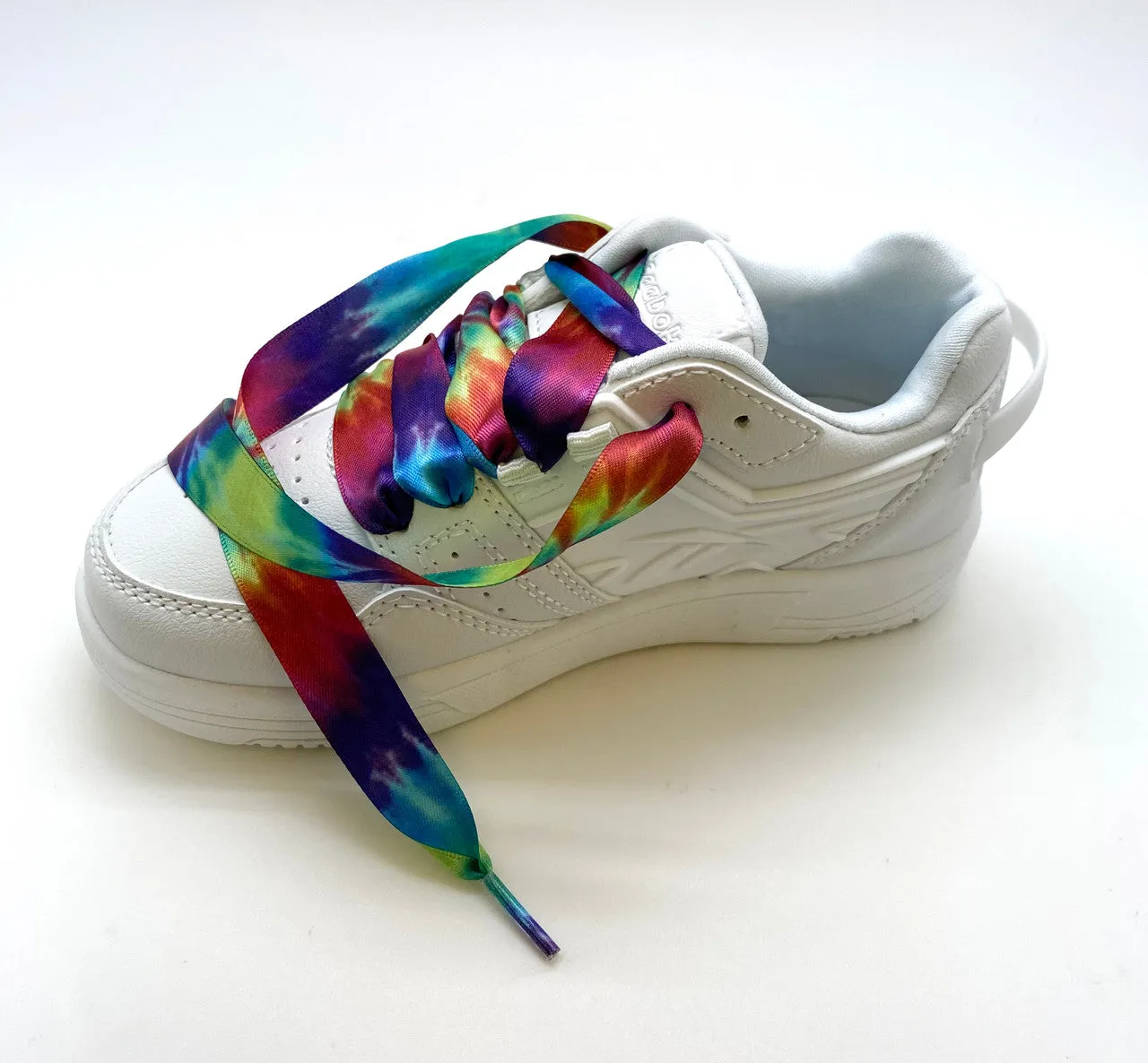 Satin Shoelaces tie dye print ideal for hip hop dance, dance team, sneaker junkie, cheerleading, wedding, prom in 36" and 44" lengths