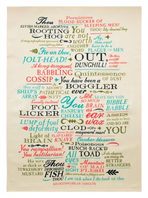 Shakespearean Insults Towel